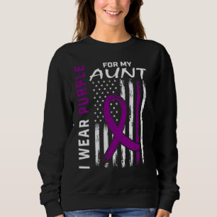 I Wear Purple For My Aunt Lupus Awareness American Sweatshirt