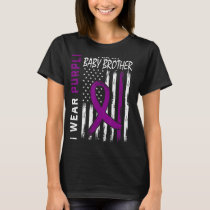 I Wear Purple For My Baby Brother Epilepsy Awarene T-Shirt