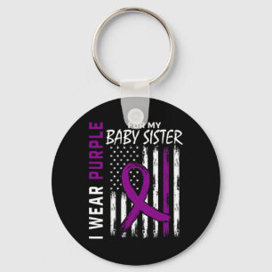 I Wear Purple For My Baby Epilepsy Awareness Keychain