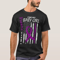 I Wear Purple For My Baby Girl Epilepsy Awareness  T-Shirt