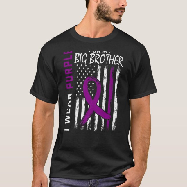 I Wear Purple For My Big Brother Epilepsy Awarenes T-Shirt (Front)