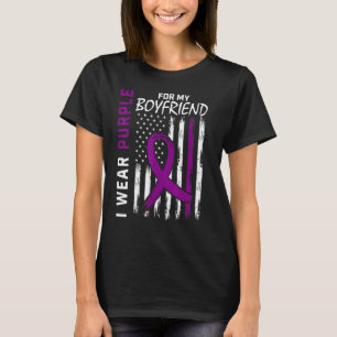 I Wear Purple For My Boyfriend Epilepsy Awareness T-Shirt