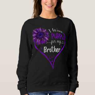 I Wear Purple For My Brother Alzheimers Awareness  Sweatshirt