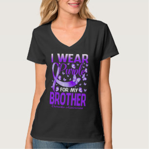 I Wear Purple For My Brother Dementia Awareness Bu T-Shirt