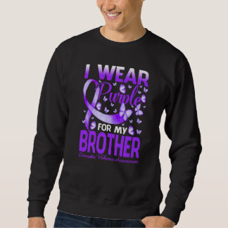 I Wear Purple For My Brother Domestic Violence Awa Sweatshirt