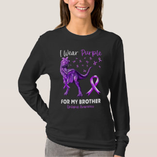 I Wear Purple For My Brother Epilepsy Awareness Di T-Shirt