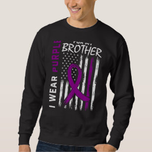 I Wear Purple For My Brother Epilepsy Awareness Fl Sweatshirt