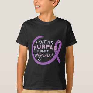 I Wear Purple For My Brother Heimerheimer Awarenes T-Shirt