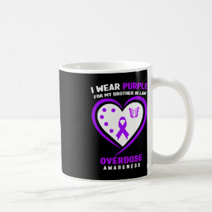 I Wear Purple For My Brother In Law Overdose Aware Coffee Mug