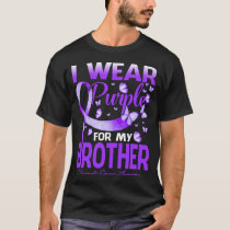 I Wear Purple For My Brother Pancreatic Cancer T-Shirt