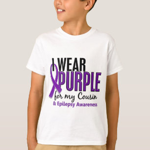I Wear Purple For My Cousin 10 Epilepsy T-Shirt