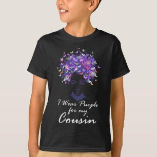 I Wear Purple For My Cousin Support Heimerheimer A T-Shirt