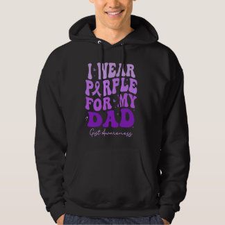 I Wear Purple For My Dad GIST Awareness Retro Groo Hoodie