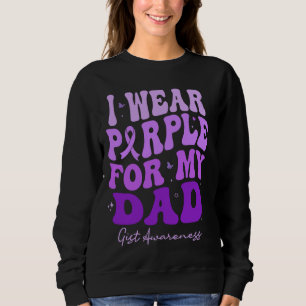 I Wear Purple For My Dad GIST Awareness Retro Groo Sweatshirt