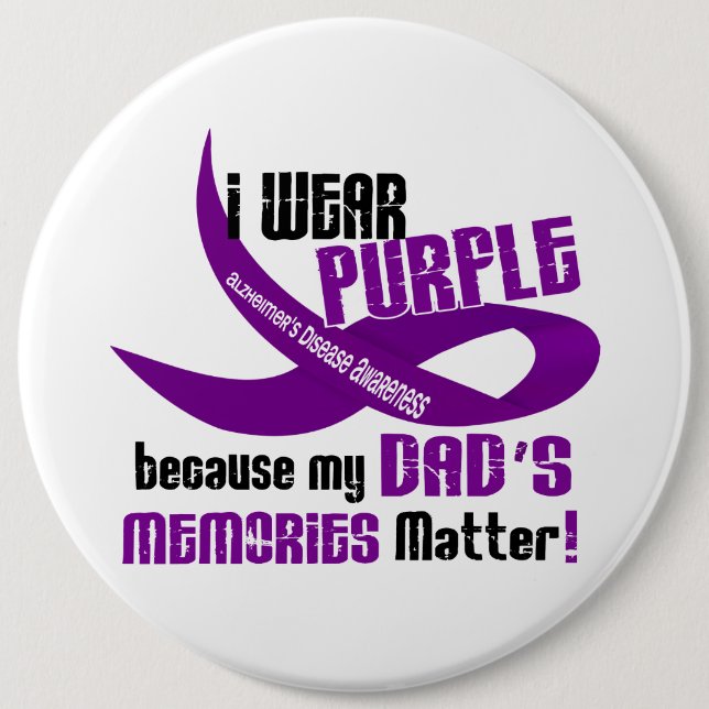 I Wear Purple For My Dad’s Memories 33DAD Button (Front)