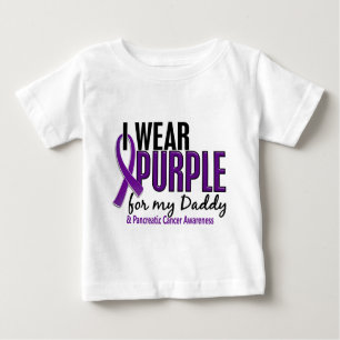 I Wear Purple For My Daddy 10 Pancreatic Cancer Baby T-Shirt