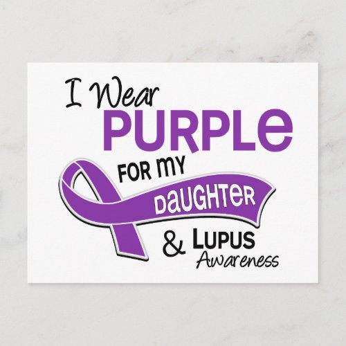 I Wear Purple For My Daughter 42 Lupus Postcard