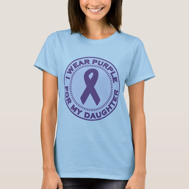 I Wear Purple For My Daughter T-Shirt (Front)