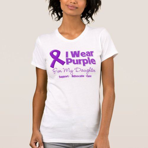 I Wear Purple For My Daughter T_Shirt