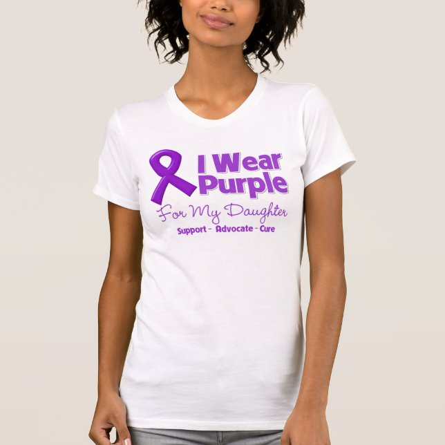 I Wear Purple For My Daughter T-Shirt (Front)