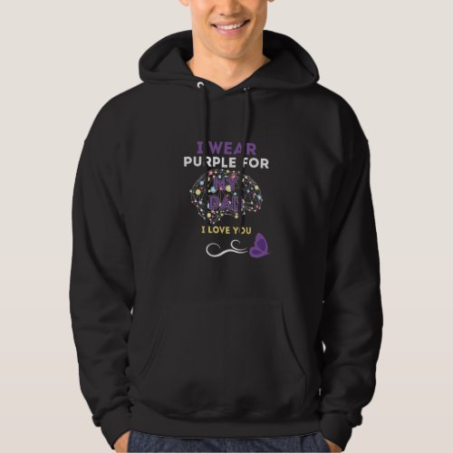 I Wear Purple For My Father Hoodie