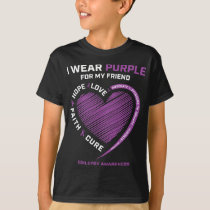 I Wear Purple For My Friend Epilepsy Awareness  Wo T-Shirt