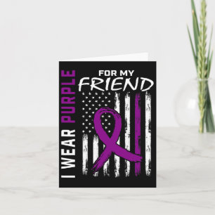 I Wear Purple For My Friend Pancreatic Cancer Awar Card