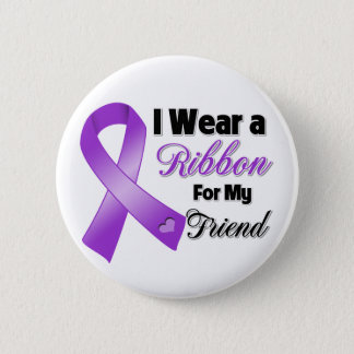 I Wear Purple For My Friend Pinback Button