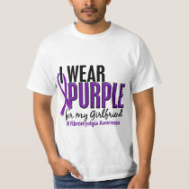I Wear Purple For My Girlfriend 10 Fibromyalgia T-Shirt