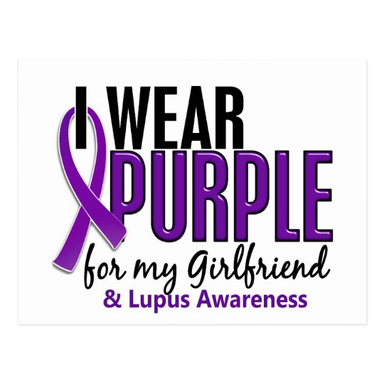I Wear Purple For My Girlfriend 10 Lupus Postcard