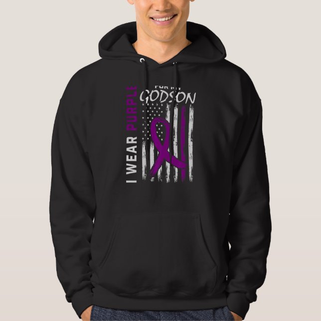 I Wear Purple For My Godson Epilepsy Awareness Ame Hoodie (Front)