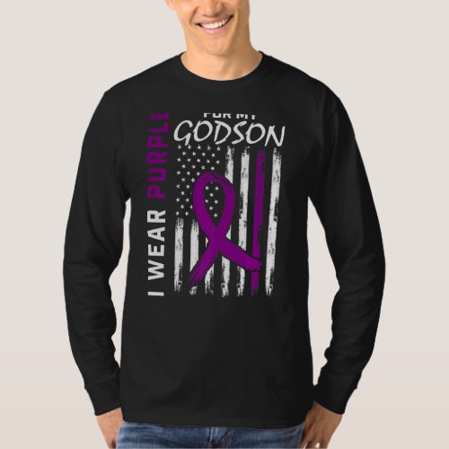 I Wear Purple For My Godson Epilepsy Awareness Ame T_Shirt