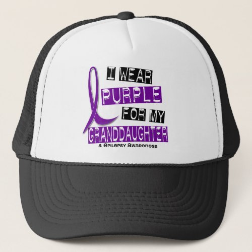 I Wear Purple For My Granddaughter 37 Epilepsy Trucker Hat