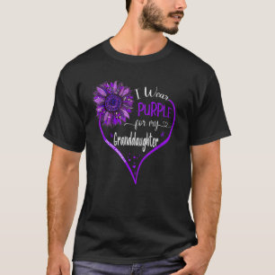 I Wear Purple For My Granddaughter Epilepsy Awaren T-Shirt