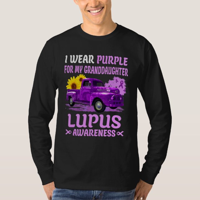 I Wear Purple For My Granddaughter Lupus Awareness T-Shirt (Front)