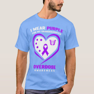 I Wear Purple For My Granddaughter Overdose Awaren T-Shirt