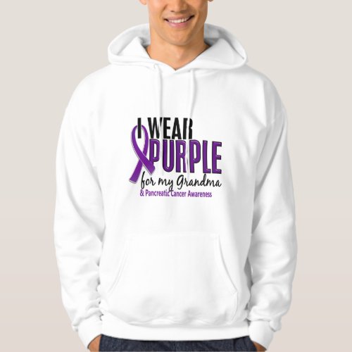 I Wear Purple For My Grandma 10 Pancreatic Cancer Hoodie
