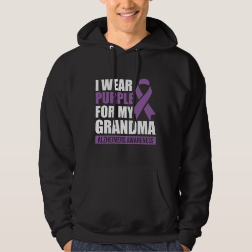 I Wear Purple For My Grandma Alzheimers Awareness Hoodie
