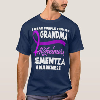 I Wear Purple For My Grandma Alzheimers Dementia T-Shirt