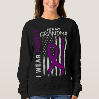 I Wear Purple For My Grandma Epilepsy Awareness Fl Sweatshirt