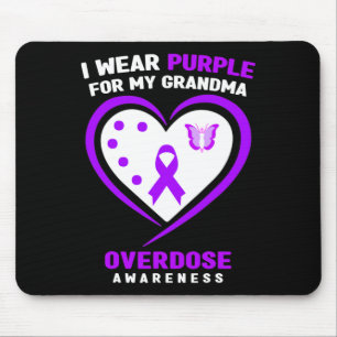 I Wear Purple For My Grandma Overdose Awareness 1  Mouse Pad
