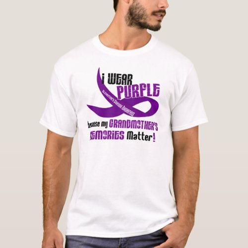 I Wear Purple For My Grandmothers Memories 33 T_Shirt