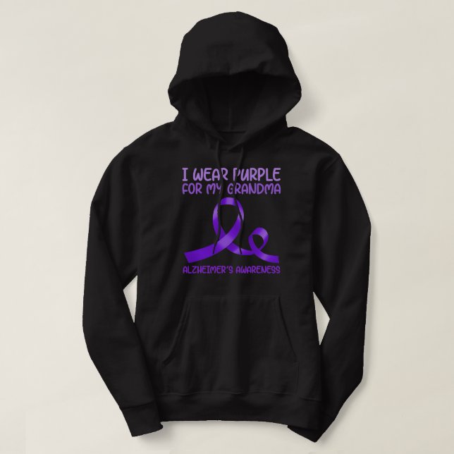 I Wear Purple For My Grandpa Hoodie (Design Front)