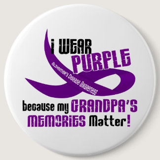 I Wear Purple For My Grandpa’s Memories 33 Pinback Button