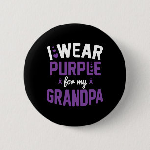 I Wear Purple For My Grandpa September Heimerheime Button