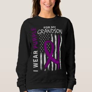 I Wear Purple For My Grandson Epilepsy Awareness U Sweatshirt