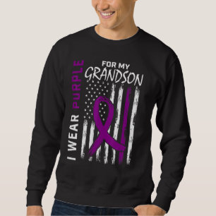 I Wear Purple For My Grandson Epilepsy Awareness U Sweatshirt