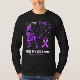 I Wear Purple For My Granny Epilepsy Awareness Din T-Shirt