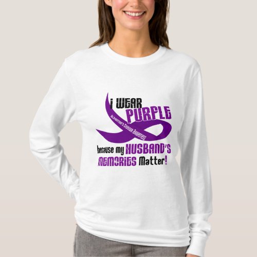 I Wear Purple For My Husbands Memories 33 T_Shirt