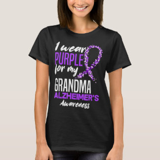 I Wear Purple For My Large Dementia Alzheimer's T-Shirt